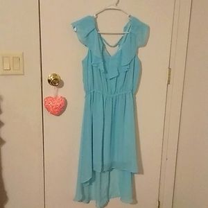 Ruffled High-Low Dress